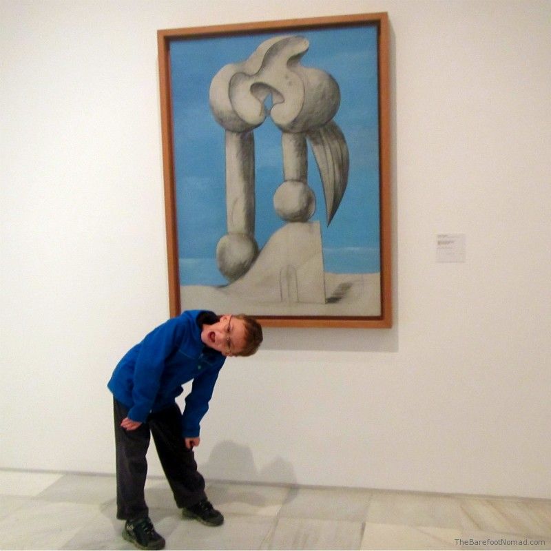 Visiting Reina Sofia, Madrid, with kids -the Barefoot Nomad