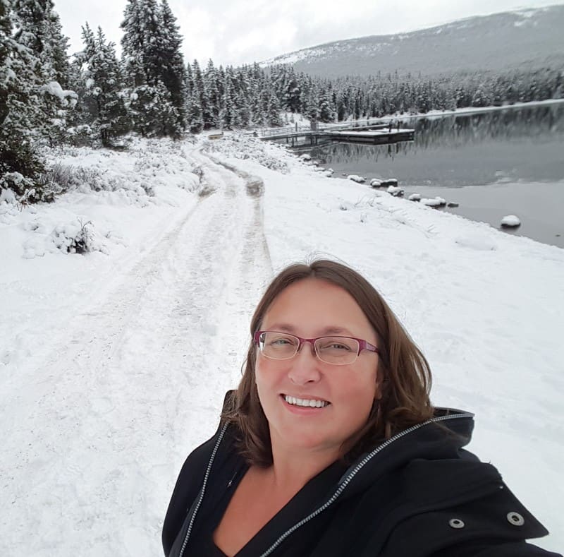Jasper Alberta Canada Maligne Lake in the winter