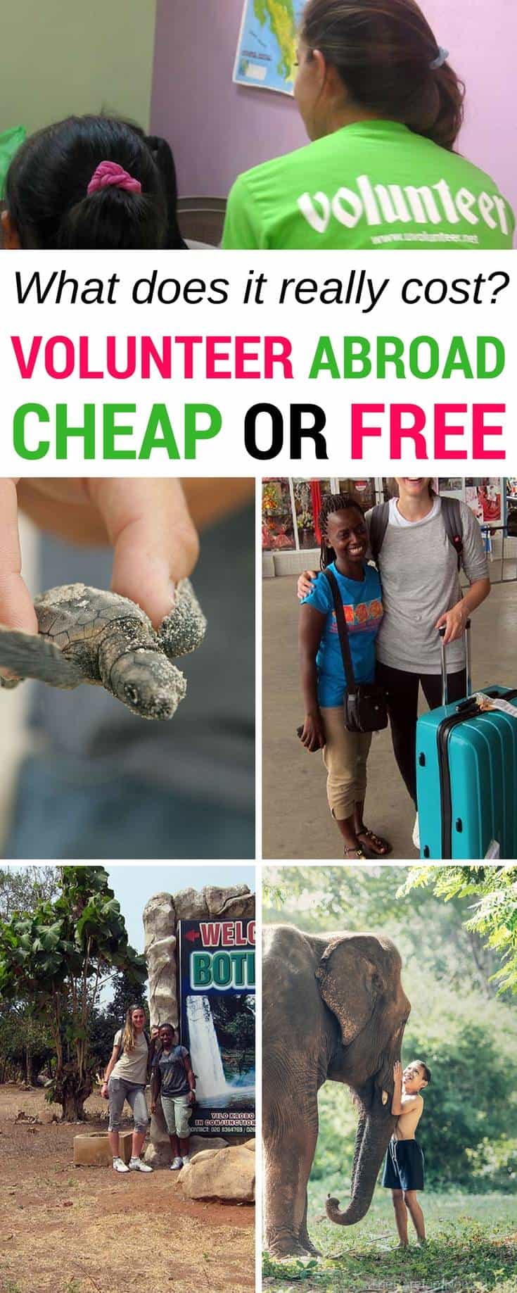 Do you want to volunteer abroad and travel, but you're worried about the cost? It is possible to volunteer for free or cheap, but our expert shares the real costs of volunteer work programs, including money to budget for airfare, meals, volunteer, fees and more.