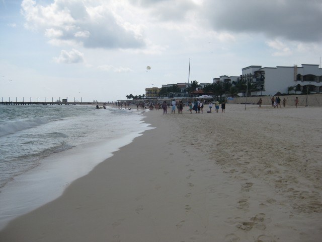 Mamitas Beach Playa del Carmen Looking at the Pier