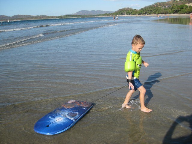 Boogie Boarding at Langosta Beach Costa Rica