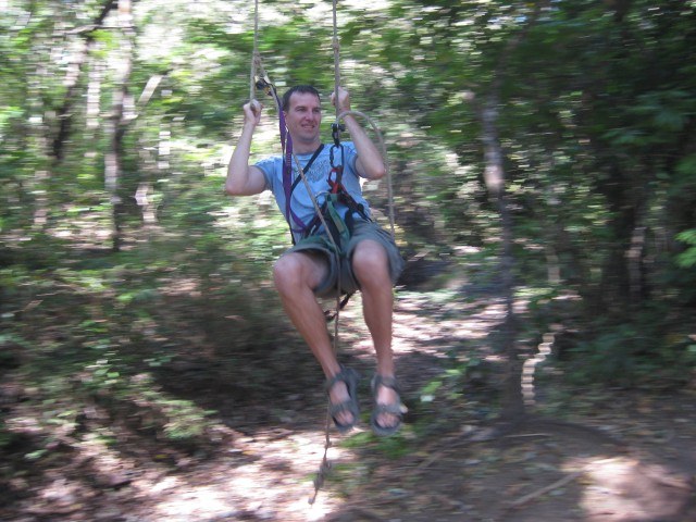 Tarzan Swing at New Monkey Jungle Ziplining Tamarindo