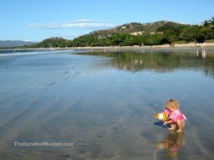 Playing in the Sand at Longasta Beach Costa Rica