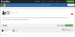 BufferApp Tweet schedule and Facebook Post scheduler