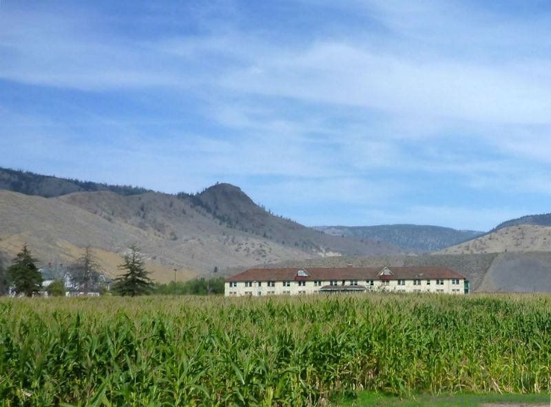 Meadowview dormitory across the corn maze at Tranquille / Padova City Kamloops