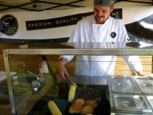 Chef Colin of Edesia Grilling Farm Fresh Corn Tranquille Farm Fresh
