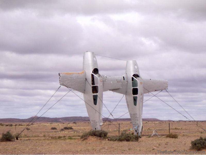 Sculpture in the middle of the Oodnadatta in Australia's Outback