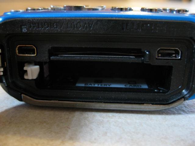 Inside Battery and SD Card Compartment Panasonic Lumix DMC TS4