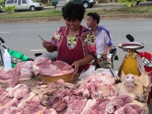 Krabi Thailand Street Market Pig