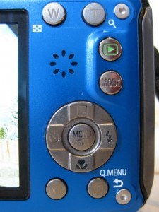 Controls on back of Panasonic Lumix DMC TS4