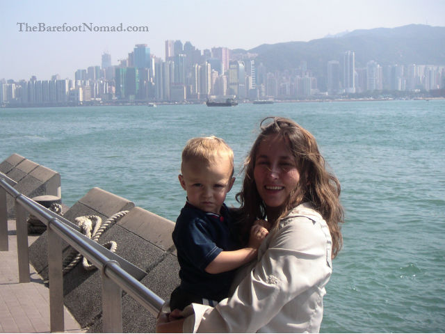 MK And The Little Man Hong Kong Harbor