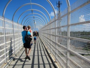Akumal Mexico Pedestrian Walkway Overpass Across Highway