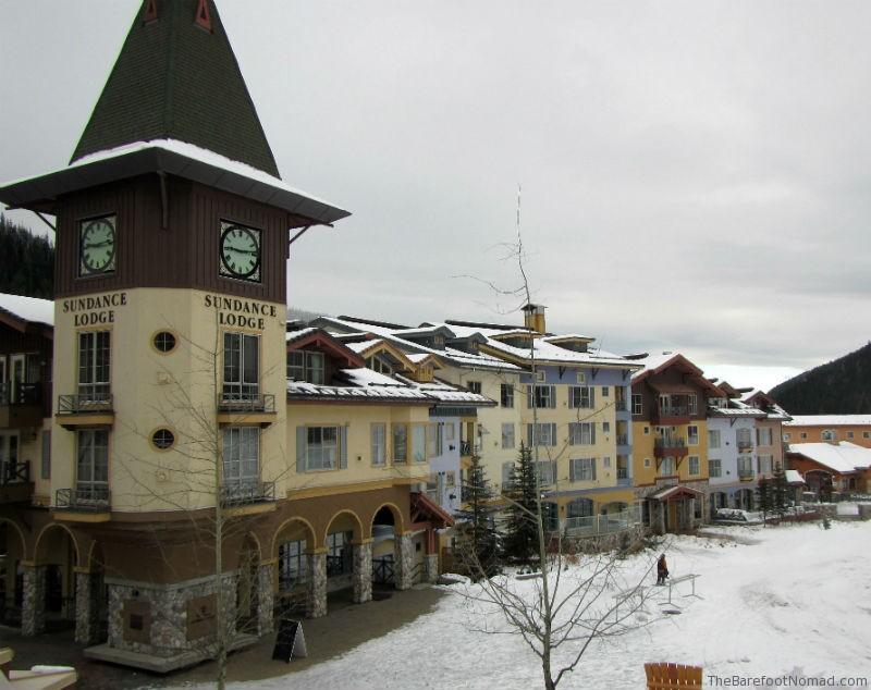 Sun Peaks Village Facing Ski Hill