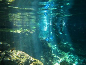 Cenote Dos Ojos Shafts of Light