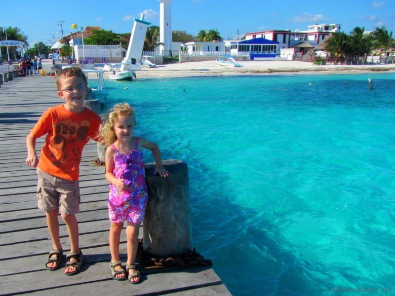 Kids on the Pier at Puerto Morales Mexico