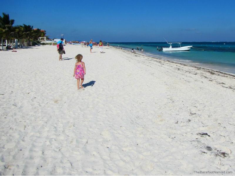 Walking along the Beach at Puerto Morales Walking along the Beach at Puerto Morales