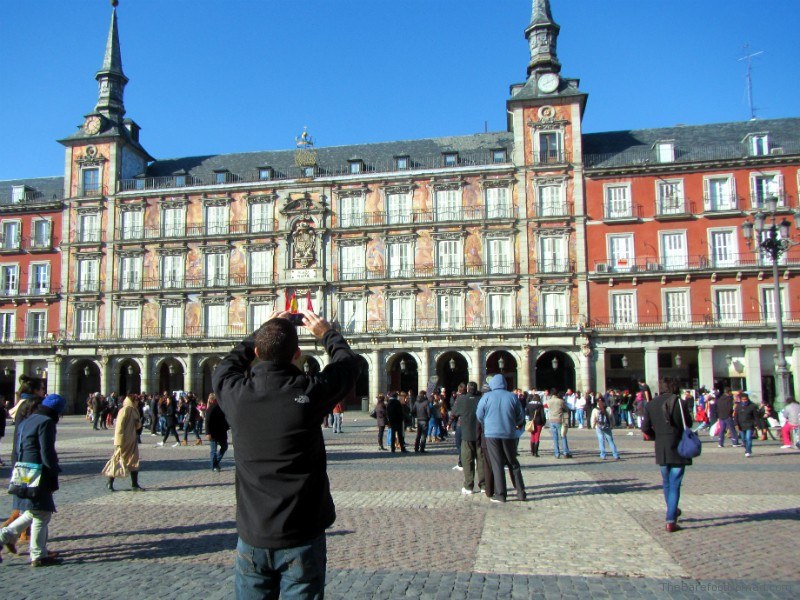 Charles snapping Photo Plaza Major