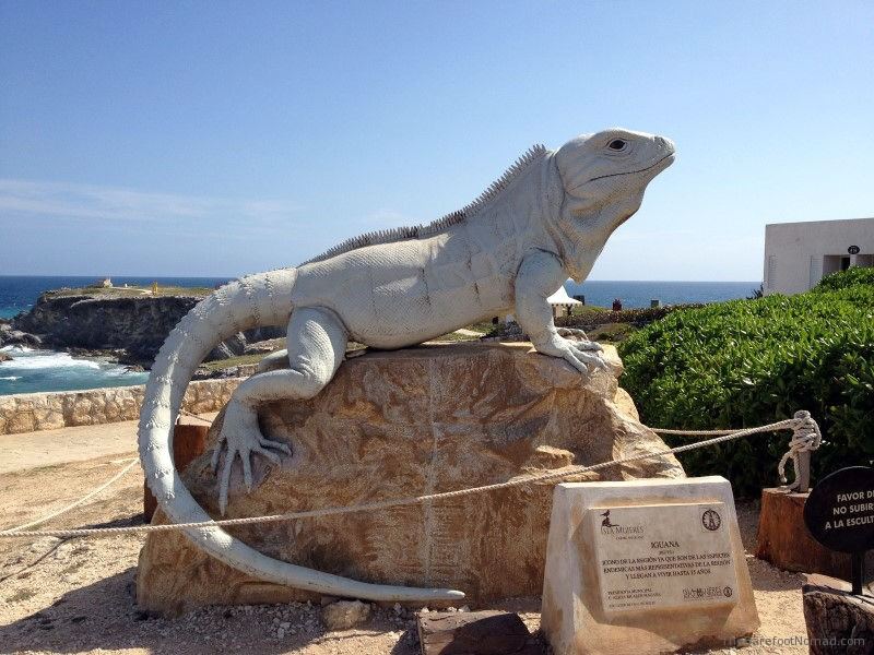 Iguana Statue at Punta Sur