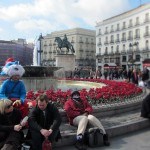 Unique things to do in Madrid Spain with Papa Smurf in Plaza del Sol Madrid