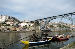 Boats on the Douro River Porto Portugal