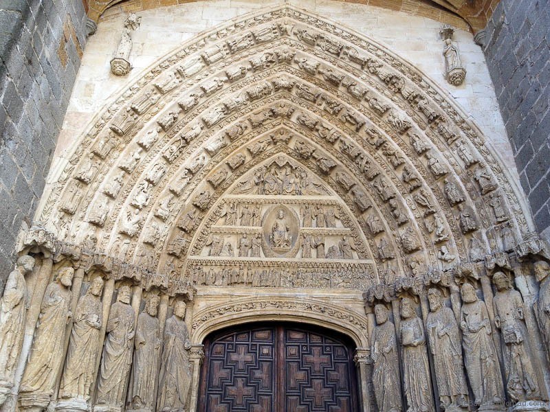 Carvings on a side door of the Cathedral of Avila, Spain Carvings on a side door of the Cathedral of Avila, Spain
