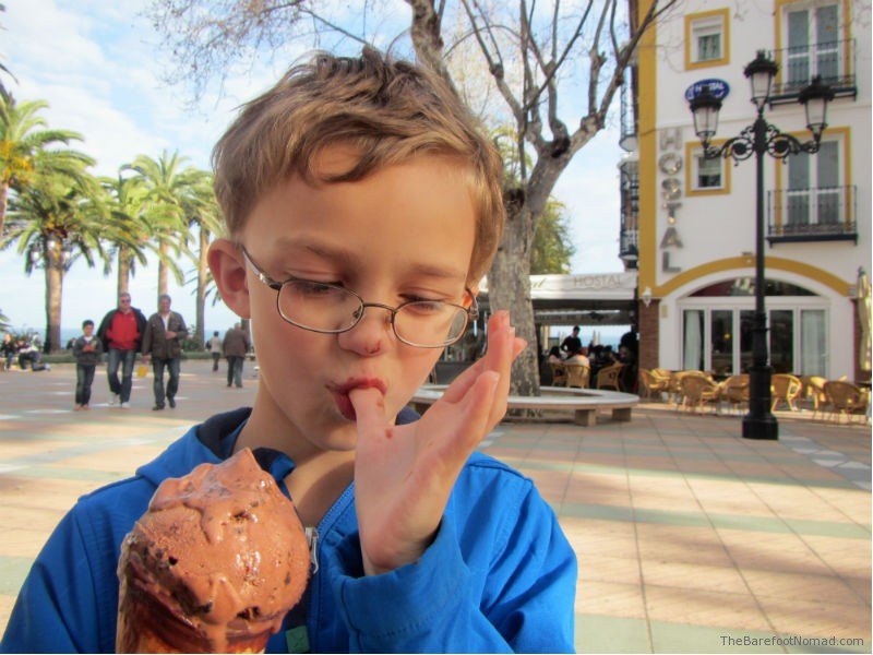 Chocolate Gelato Nerja Spain Balcon de Europe