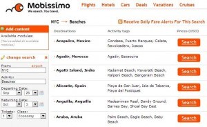 Results from a Mobissimo search
