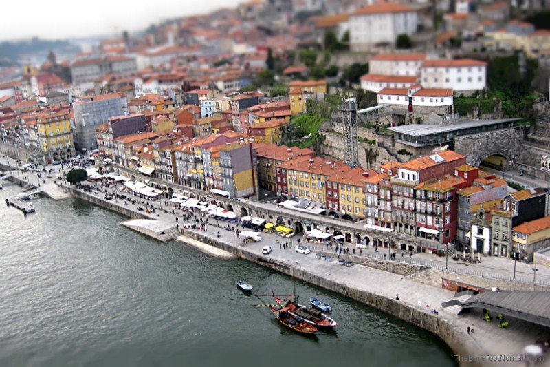 Porto's Ribeira district from the Dom Luis Bridge Porto's Ribeira district from the Dom Luis Bridge Portugal
