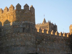 Turrets near the Cathedral of Avila, Spain