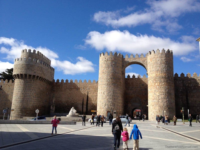 Walking to the Puerta del Alcazarr Gate, Avila, Spain Walking to the Puerta del Alcazarr gate, Avila, Spain