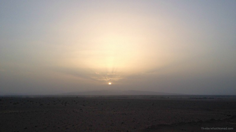 Desert Shadows Lengthen... Sunset Moroccan Desert