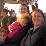 Cuddled up in the hot air balloon basket Butterfly Balloons Goreme Turkey Cappadocia