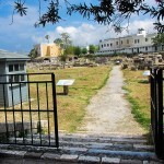 Unattended main entrance to the Kos Agora Greece