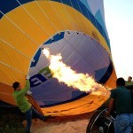 Firing burner to inflate the hot air balloon Cappadocia Turkey