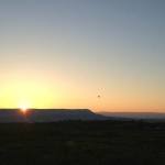 Sunrise over the valley Goreme hot air balloon