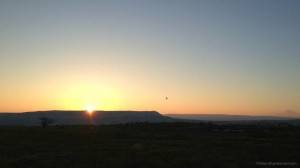 Sunrise over the valley Goreme hot air balloon