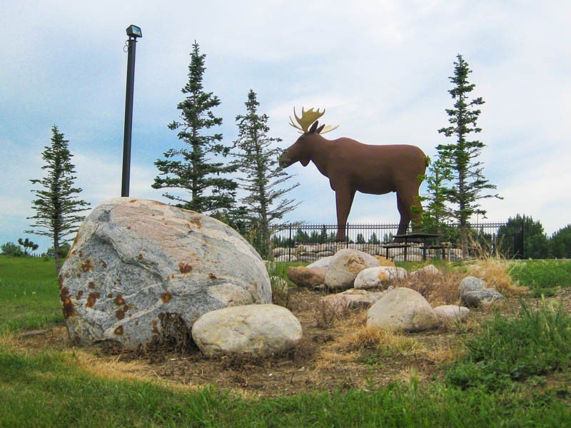 Moose Jaw Mac the Moose Moose on Highway