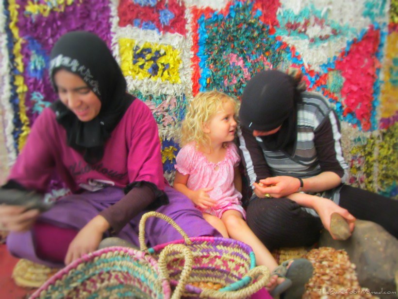 Grinding argan oil in Morocco