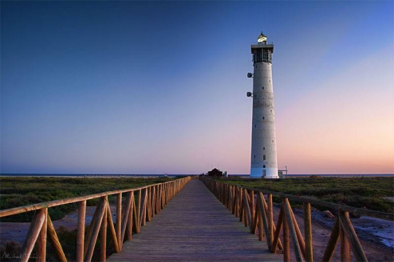 Lighthouse at Sunset Fuerteventura by Michael Cavén