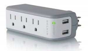 Belkin BZ103050vTVL Mini 3 AC outlet Wall Mount Surge Protector