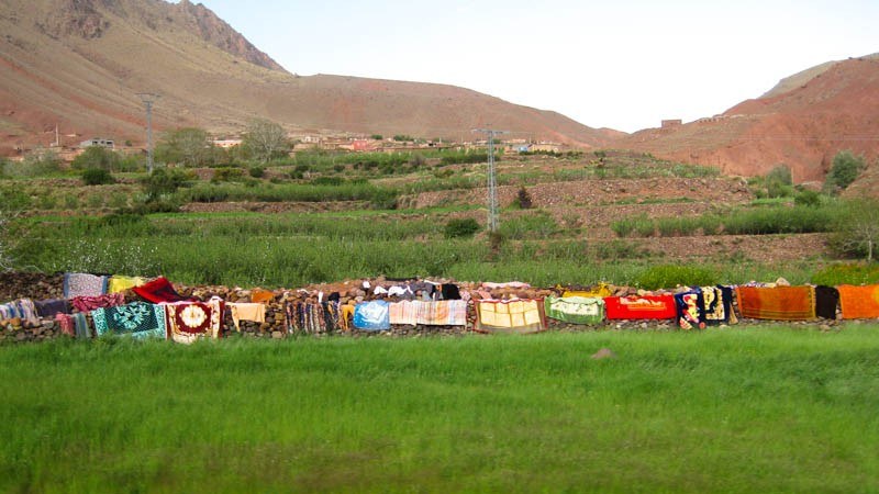 Berber Laundry out to dry in Morocco