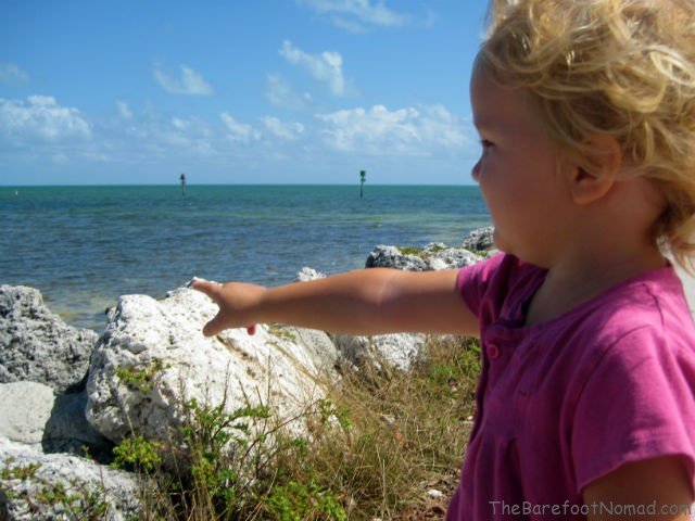 Pointing at Water at Florida Keys