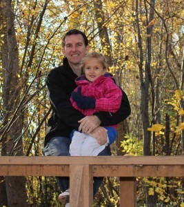 Daddy and Jordan in the park
