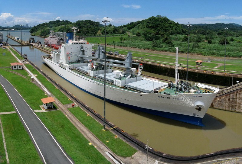 Ship in the Panama Canal by thyngum on Flickr