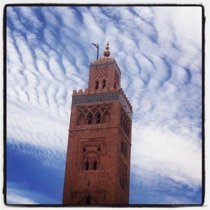 The Koutoubia minaret standing over Marrakech
