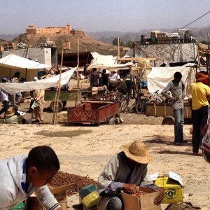 A roadside market in Morocco