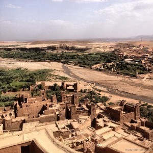 Looking down on the valley at Ait Benhaddou Morocco