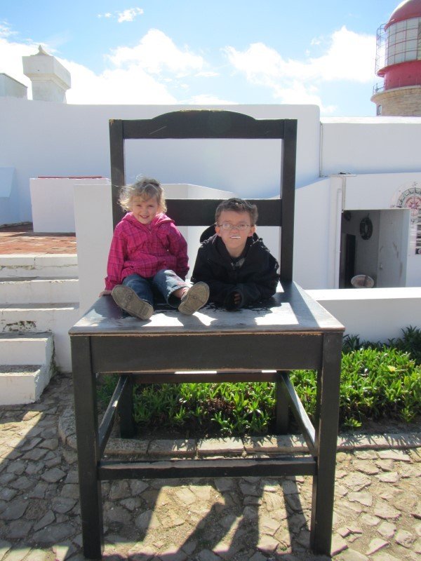 On the giant chair at Cape St. Vincent