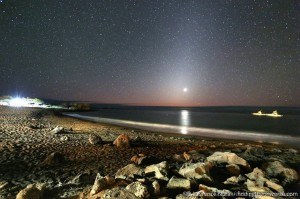 Finding The Universe venus setting across Floreana Galapagos