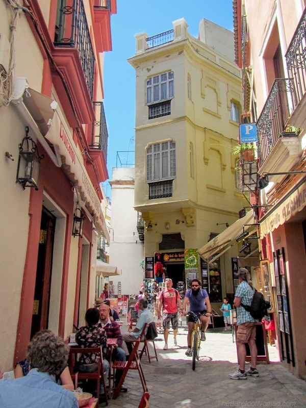 A typical street in Seville